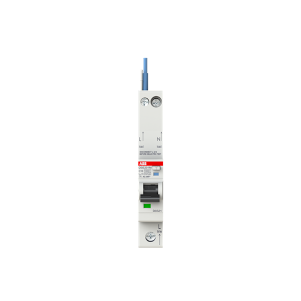 DSE201 M C16 AC30 - N Blue Residual Current Circuit Breaker with Overcurrent Protection image 3