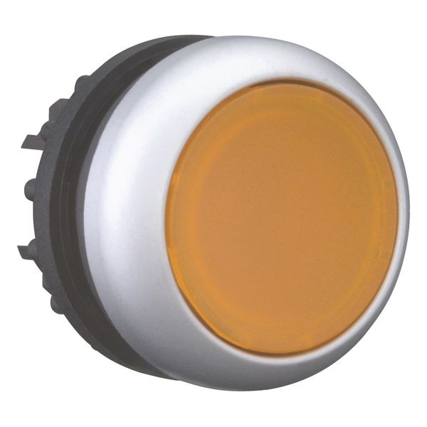 Illuminated pushbutton actuator, RMQ-Titan, Flush, maintained, orange, Blank, Bezel: titanium image 6