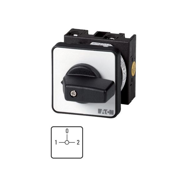 Ammeter selector switches, T0, 20 A, flush mounting, 2 contact unit(s), Contacts: 4, 90 °, maintained, Without 0 (Off) position, 1-2-3, Design number image 6
