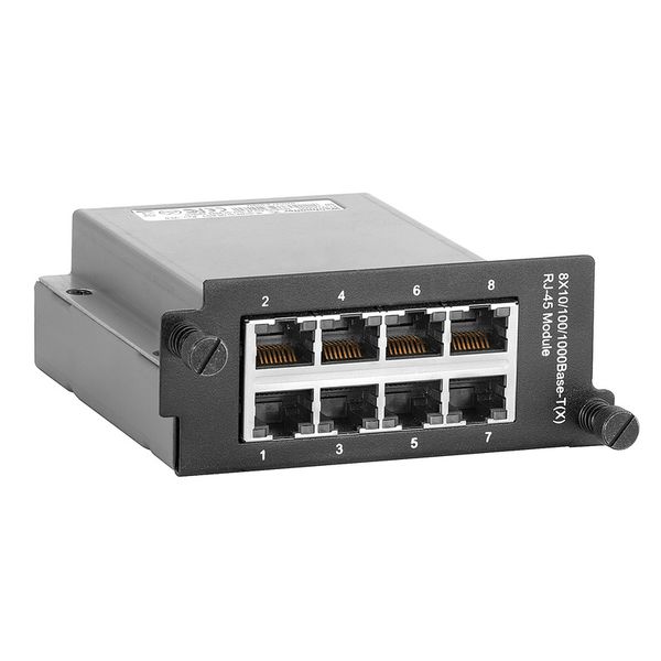 Media interface module, Fast/Gigabit Ethernet, 8x RJ45 image 1