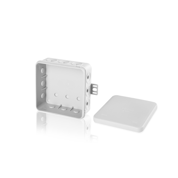 FR connection socket E113ws, 85x85x40mm, IP54, ws image 1