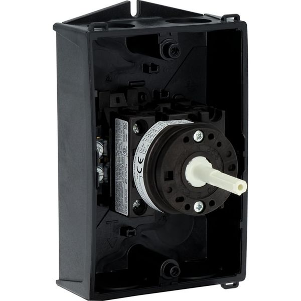 Main switch, T0, 20 A, surface mounting, 2 contact unit(s), 3 pole, STOP function, With black rotary handle and locking ring, Lockable in the 0 (Off) image 29