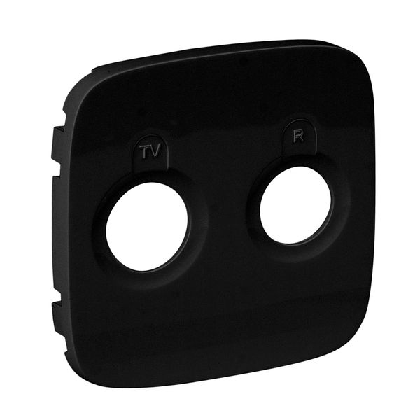 Cover plate Valena Allure - TV-R socket - black image 1