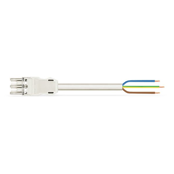 pre-assembled connecting cable Eca Socket/open-ended white image 1