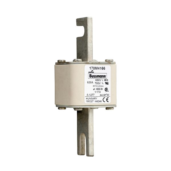 Fuse-link, high speed, 630 A, AC 690 V, DIN 1, 53 x 66 x 138 mm, aR, DIN, IEC, single indicator image 12