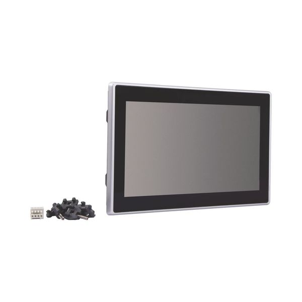 User interface with PLC as an SWD coordinator,24VDC, 10.1-ich PCT display, 1024x600 pixels, 1xEthernet, 1xRS232, 1xRS485, 1xCAN, 1xSWD, 1xSD card slot image 10