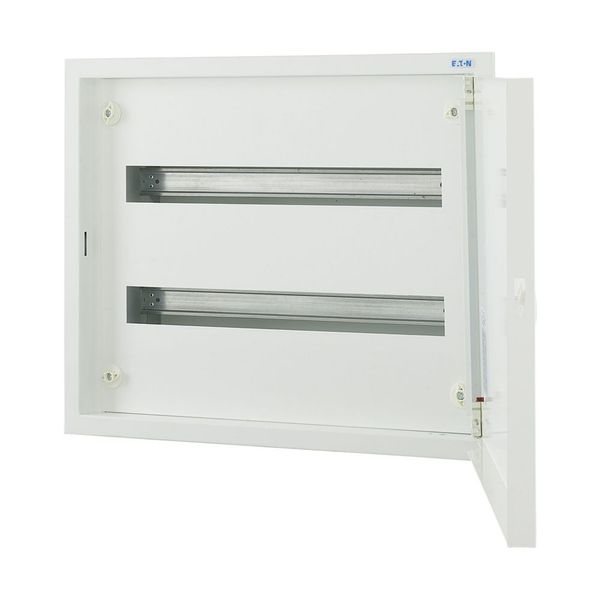 Complete flush-mounted flat distribution board, white, 24 SU per row, 2 rows, type E image 4