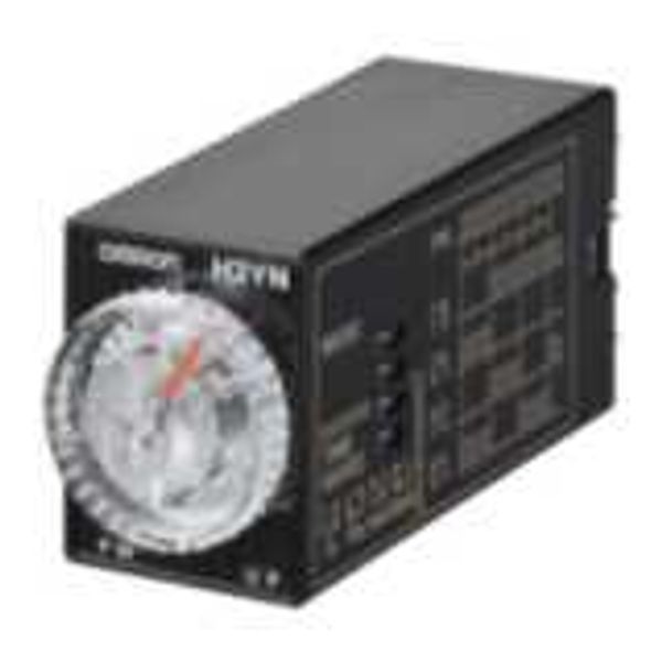 Timer, plug-in, 8-pin, multifunction, 0.1m-10h, DPDT, 5 A, 100-110 VDC image 1