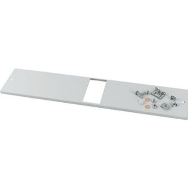 Front cover, +mounting kit, for NZM1, horizontal, 3p, HxW=100x600mm, grey image 4