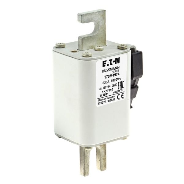 Fuse-link, high speed, 630 A, AC 1000 V, DIN 1, 51 x 69 x 138 mm, aR, DIN, IEC, type K indicator image 6