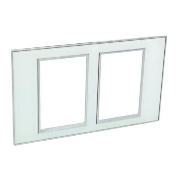 Arteor™ - 2 gang plate for connected BS13 socket - Mirror White image 1