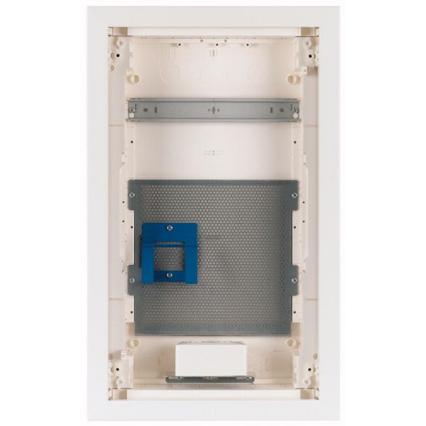 Hollow wall compact distribution board, multimedia, 3-rows, flush sheet steel door image 2