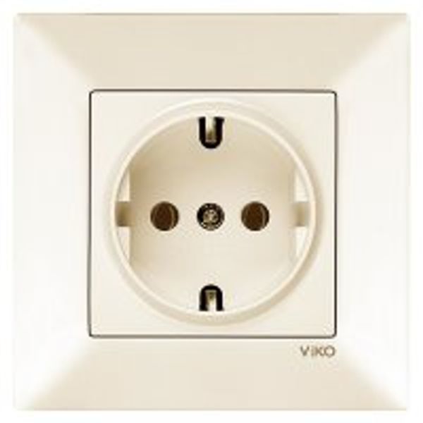 Meridian Beige Earthed Socket image 1