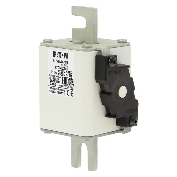 Fuse-link, high speed, 315 A, AC 1250 V, size 2, 61 x 77 x 138 mm, aR, DIN, IEC, single indicator image 5