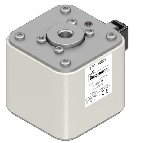 Fuse-link, high speed, 725 A, AC 1000 V, Size 3, 76 x 92 x 75 mm, aR, IEC, single indicator image 3