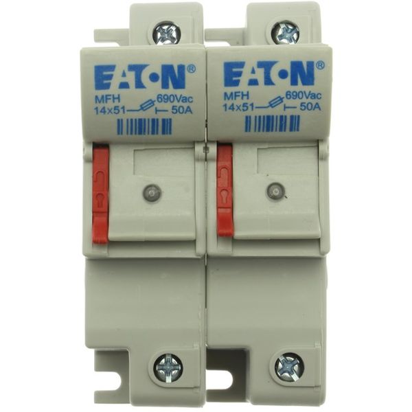 Fuse-holder, low voltage, 50 A, AC 690 V, 14 x 51 mm, 2P, IEC, With indicator image 2