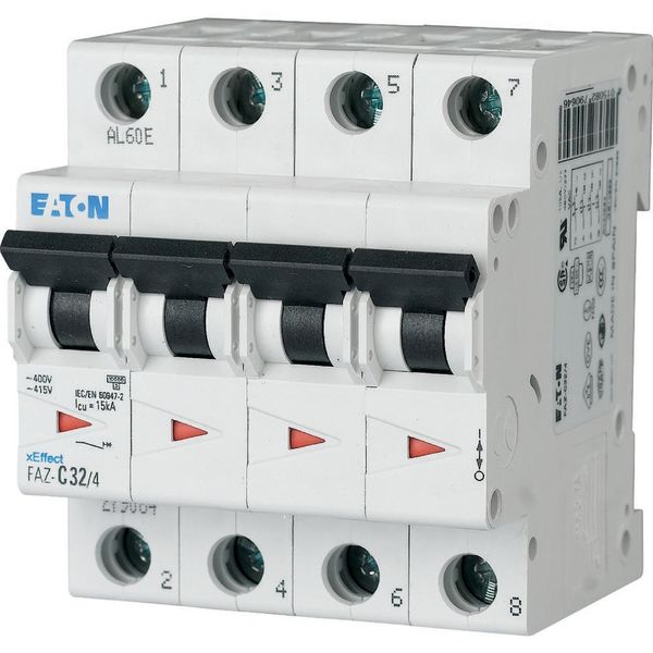 Miniature circuit breaker (MCB), 8 A, 4p, characteristic: D image 7