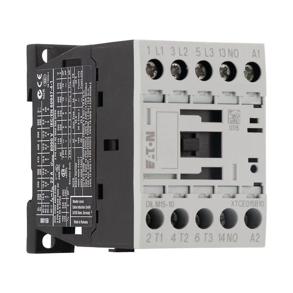 Contactor, 3 pole, 380 V 400 V 7.5 kW, 1 N/O, 380 V 50 Hz, 440 V 60 Hz, AC operation, Screw terminals image 10