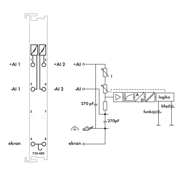 2-channel analog input 0 … 20 mA Differential input light gray image 5