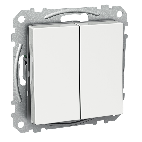 Exxact rocker switch 2x 2-way screwless white image 5