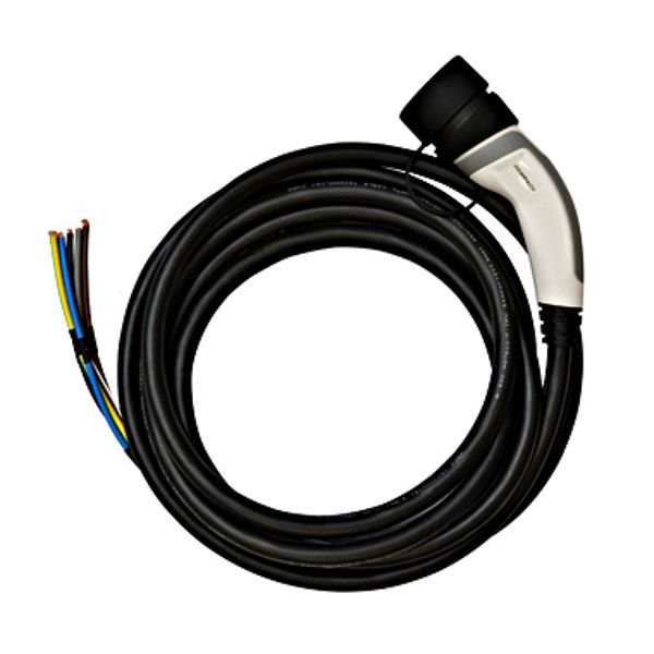 Charging cable type2, 32A 3-phase, 7.5m long, open end image 1