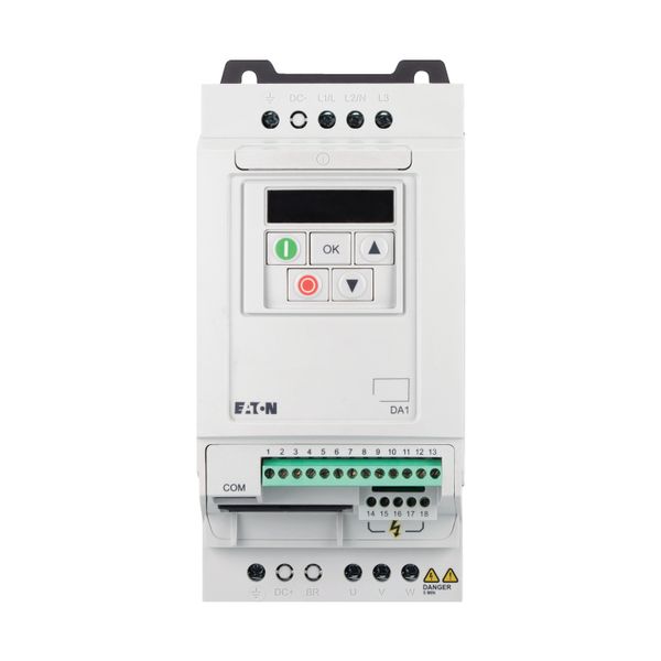 Variable frequency drive, 500 V AC, 3-phase, 2.1 A, 0.75 kW, IP20/NEMA 0, 7-digital display assembly (coated board) image 5