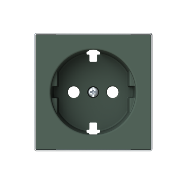 8588.9 CM Cover Schuko socket plane Socket outlet Central cover plate Green - Sky Niessen image 1
