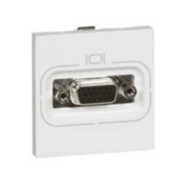 HD15 socket Arteor - screw terminal connection - 2 modules - white image 1