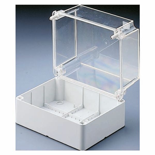 BOX FOR JUNCTIONS AND FOR ELECTRIC AND ELECTRONIC EQUIPMENT - WITH TRANSPARENT DEEP  LID - IP56 - INTERNAL DIMENSIONS 190X140X140 - WITH SMOOTH WALLS image 2