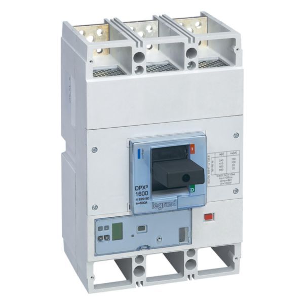 422950 Circuit breaker DPX3 1600 3P poles,rated current of 630A and S10 electronic protection unit image 1