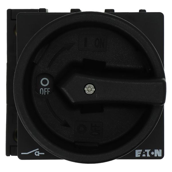 Main switch, P1, 40 A, flush mounting, 3 pole + N, STOP function, With black rotary handle and locking ring, Lockable in the 0 (Off) position image 8