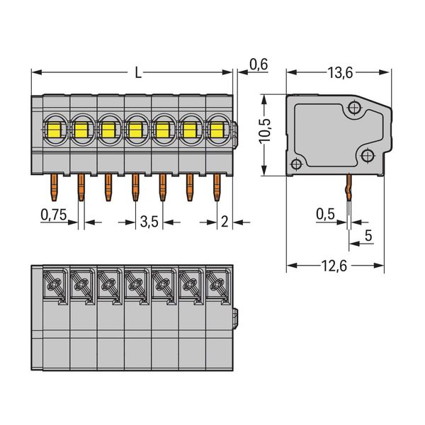 805-357 PCB terminal block; push-button; 1.5 mm² image 2