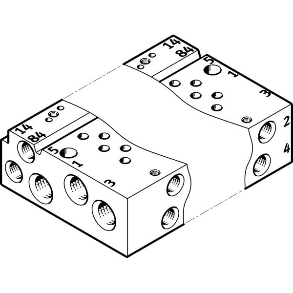 VABM-L1-10AW-M7-4 Manifold rail image 1