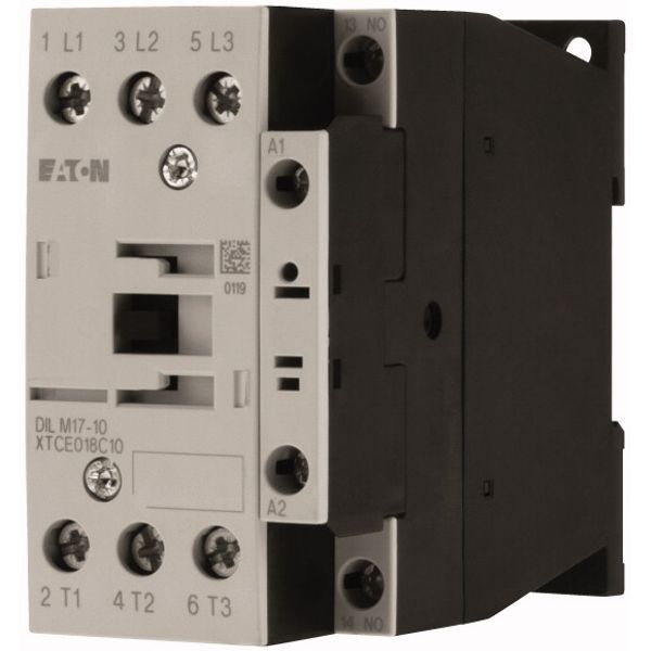 Contactor, 3 pole, 380 V 400 V 7.5 kW, 1 N/O, 110 V 50/60 Hz, AC operation, Screw terminals image 3