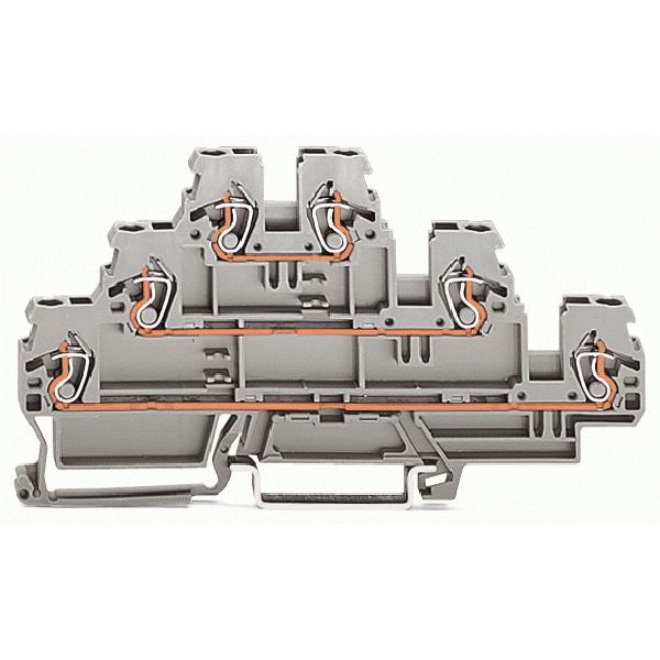 Triple-deck terminal block Through/through/through terminal block for image 1