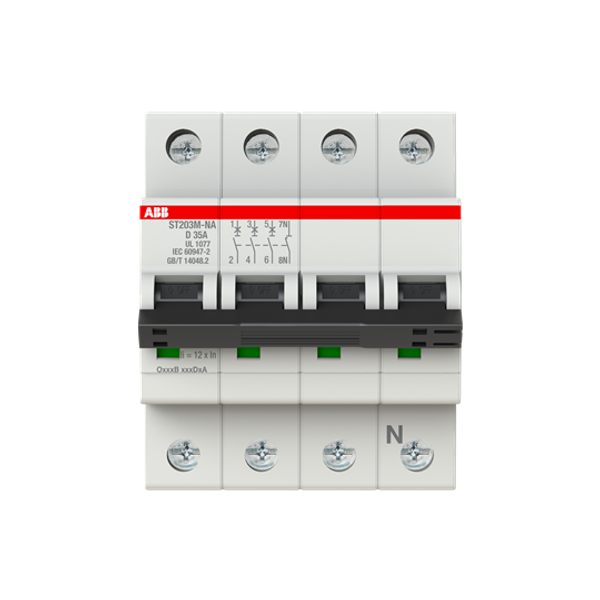 ST203M-D35NA Miniature Circuit Breaker - 4P - D - 35 A image 1