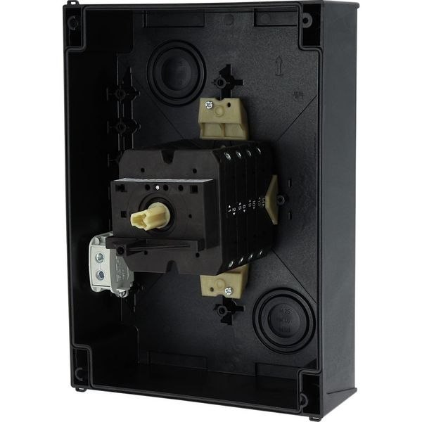 Main switch, T5, 100 A, surface mounting, 4 contact unit(s), 6 pole, 1 N/O, 1 N/C, STOP function, With black rotary handle and locking ring, Lockable image 27