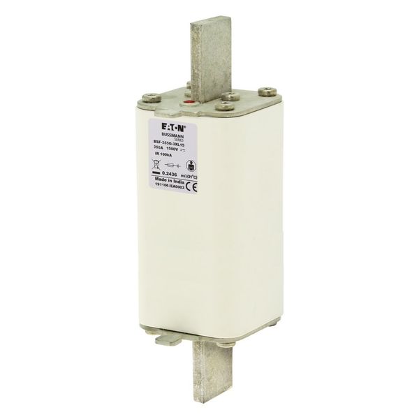 Fuse-link, high speed, 355 A, DC 1500 V, 3L, 75 x 75 x 205 mm, gBat, IEC, blade connection image 4