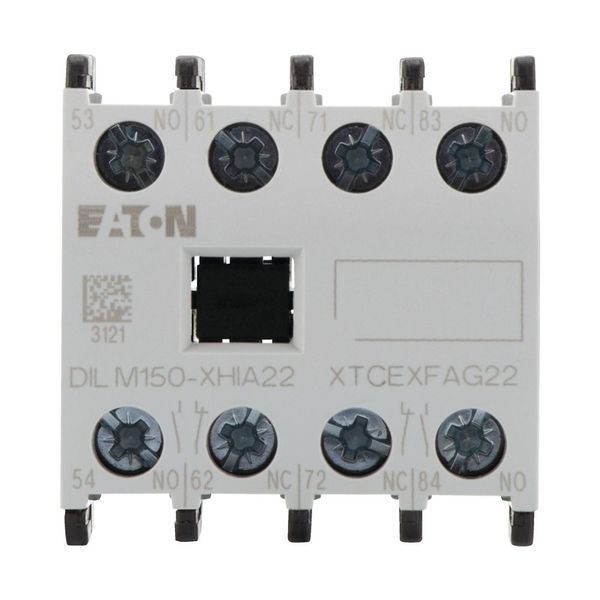 Auxiliary contact module, 4 pole, Ith= 16 A, 2 N/O, 2 NC, Front fixing, Screw terminals, DILM40 - DILM170, XHIA image 11