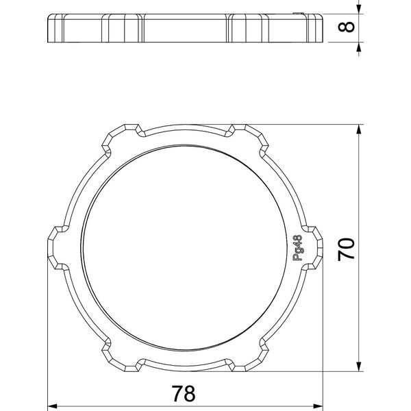 116 VDE PG48 PA Locknut  PG48 image 2