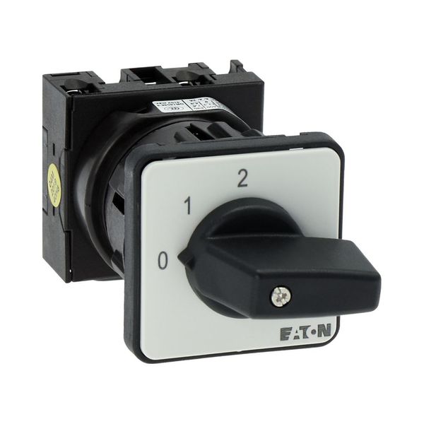 Step switches, T0, 20 A, centre mounting, 1 contact unit(s), Contacts: 2, 45 °, maintained, With 0 (Off) position, 0-2, Design number 8310 image 16
