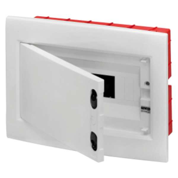 ENCLOSURE - FLUSH MOUNTING - EXTRACTABLE FRAME - BLANK DOOR -  TERMINAL BLOCK N (2X16)+(7X10) E (2X16)+(7X10) - 8 MODULES - IP40 image 1