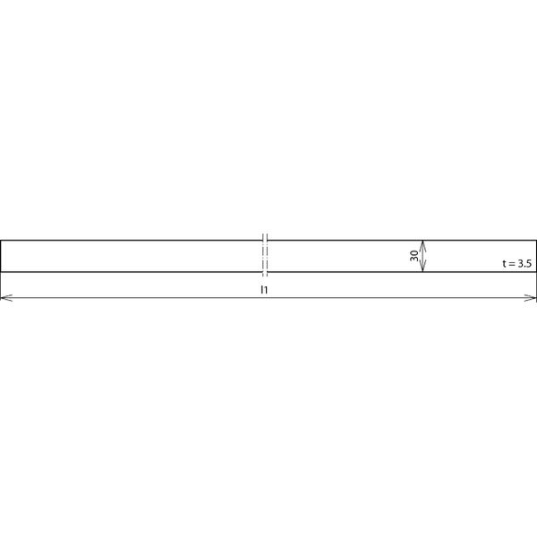 Terminal lug Fl 30x3.5mm StSt (316/Ti/L) L 3000mm image 2