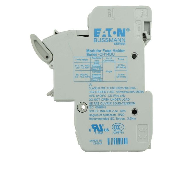 Fuse-holder, low voltage, 50 A, AC 690 V, 14 x 51 mm, 1P + neutral, IEC image 36