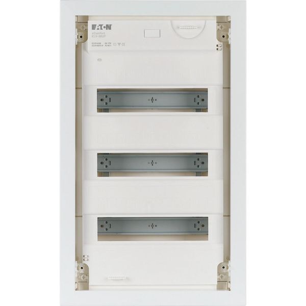 Compact distribution board-flush mounting, 3-rows, super-slim sheet steel door image 6