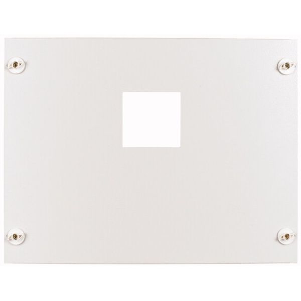 Mounting plate & front plate for H x W = 200 x 600 mm, NZM1, horizontal, with door coupling rotary handle, white image 1