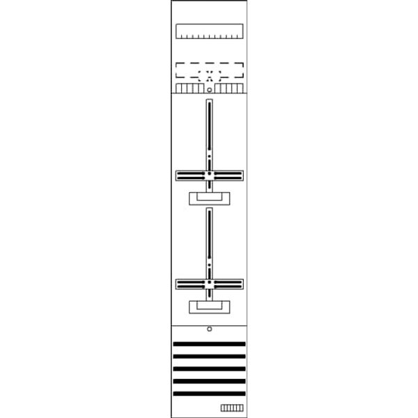 DF19G2 Meter panel, Field width: 1, Rows: 0, 1350 mm x 250 mm x 160 mm, IP2XC image 25