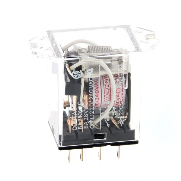 Relay, flange mount, 8-pin, DPDT, 10 A image 2