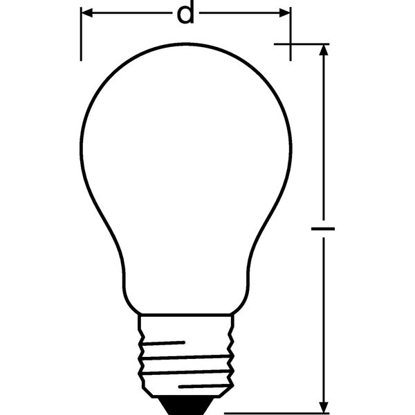LED Lamp OSRAM PARATHOM®  Classic A 40 DIM P 4.8W 827 Frosted E27 image 3
