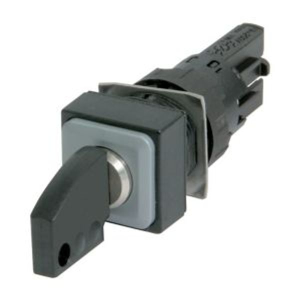 Key-operated actuator, 3 positions, white, momentary image 2